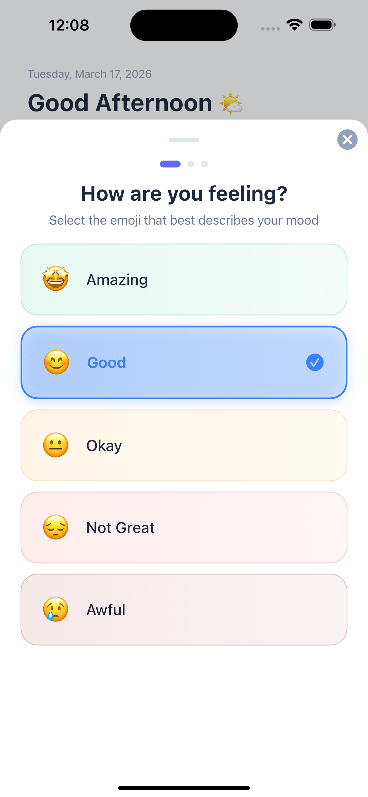 MoodKit - Log your mood in 3 simple taps